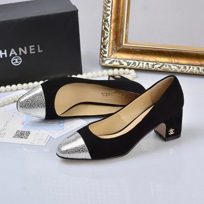 CHANEL Shallow mouth Block heel Shoes Women--003